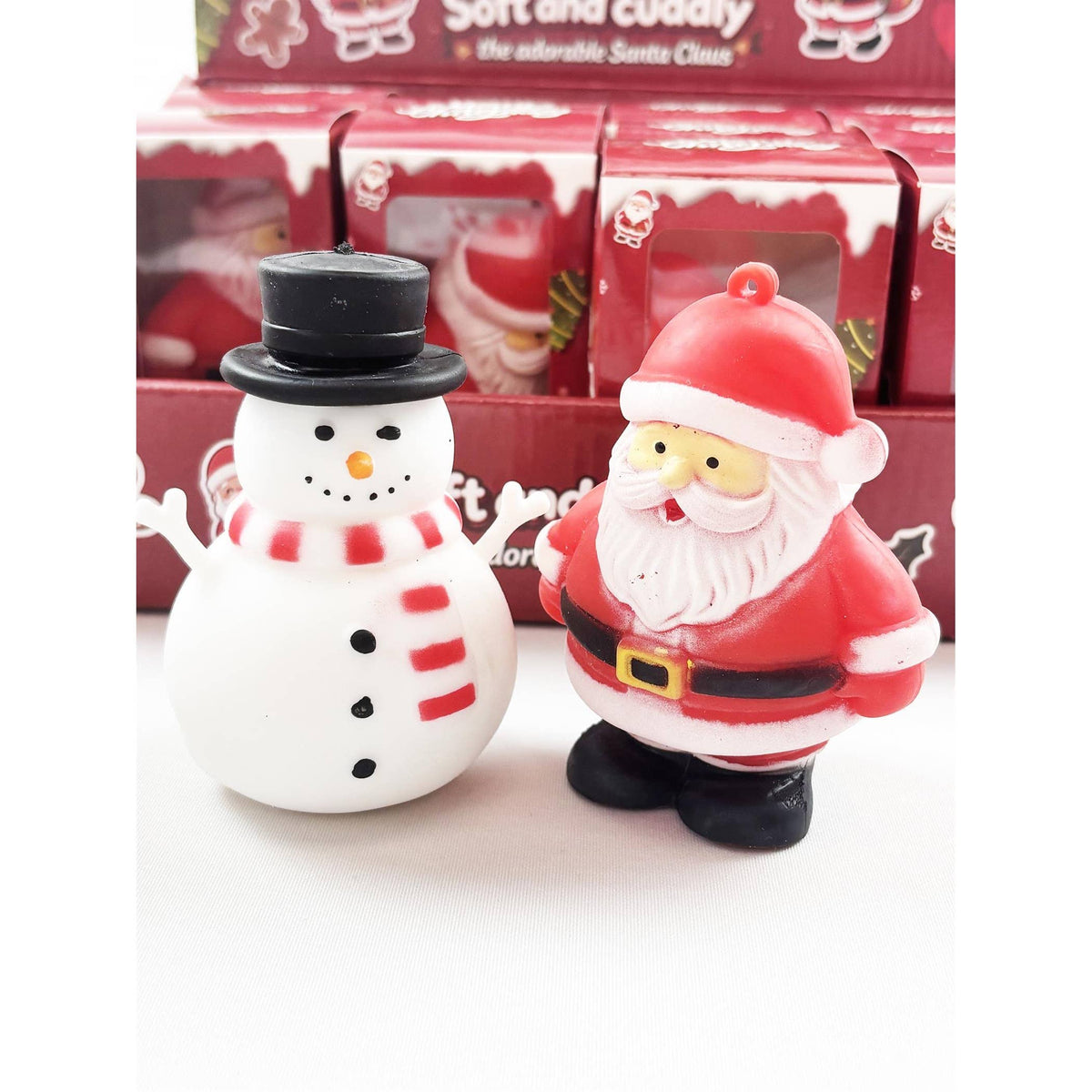 Christmas Santa and Snowman Squishy Toy