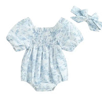 White/Blue Ruffle Bubble