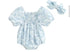 White/Blue Ruffle Bubble