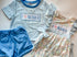 Blue I love mama boys short set