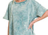 Acid wash French terry tee - Ash Blue