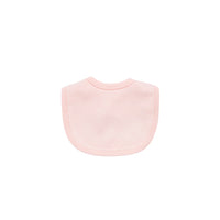 Pink picot trimmed bib