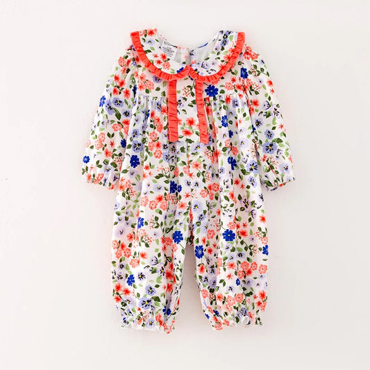 Fall floral romper