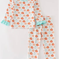 Pumpkin girls pajama set