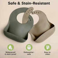 2 pack prep silicone bibs - marsh