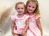 Pink cross smocked girls bubble