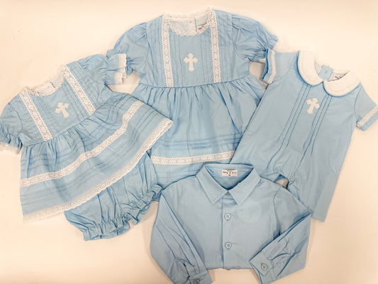 Blue cross bloomer set