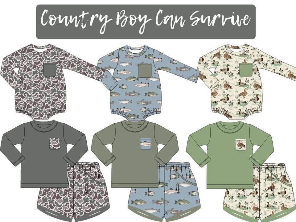 Camo long sleeve bubble