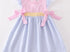Pink seersucker girls dress