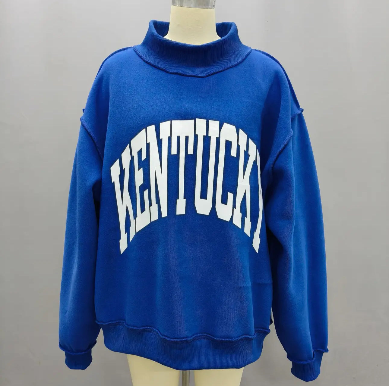 Reversible blue Kentucky/ KY mock neck