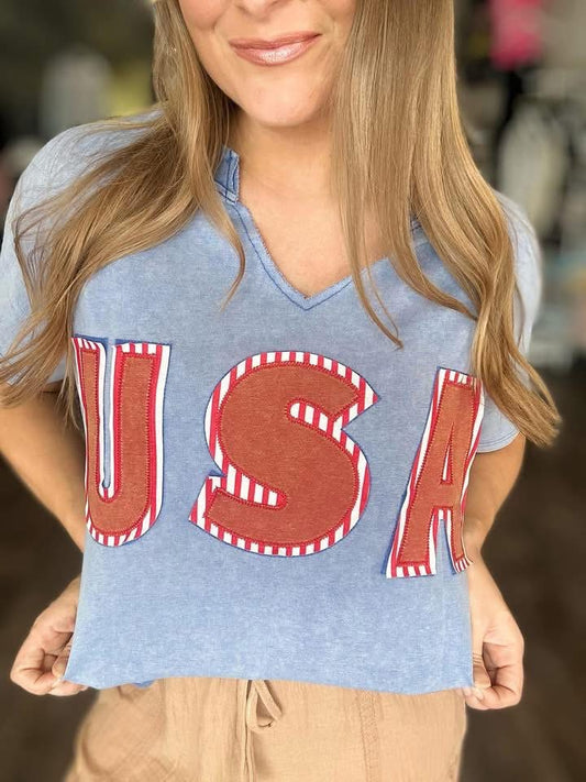 USA PATCH TEE
