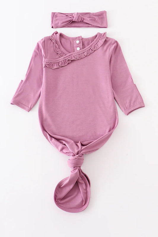 Lilac Bamboo 2pc gown set