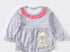 Grey dot carousel applique girls bubble