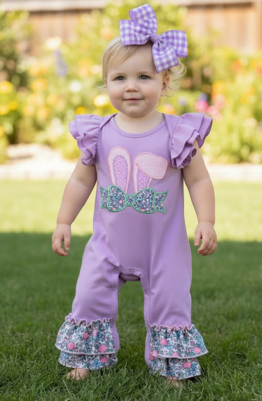 Bunny ears appliqué romper