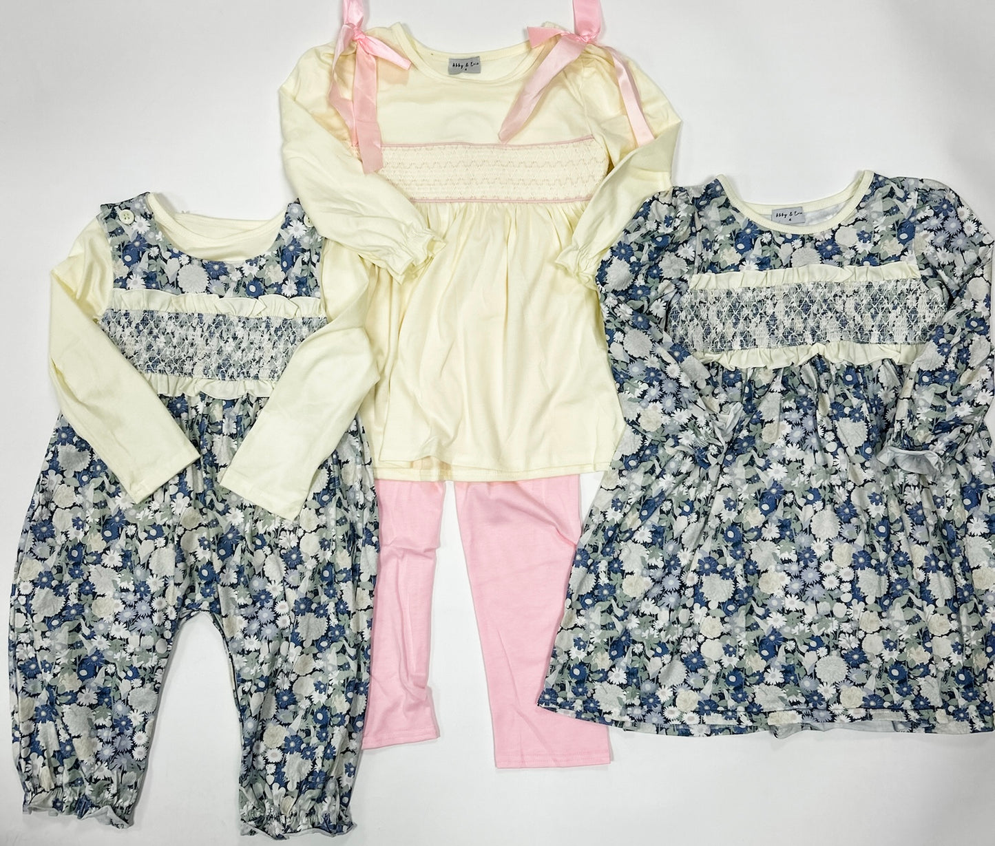 Vintage floral smocked romper
