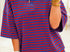 Red/blue striped short set