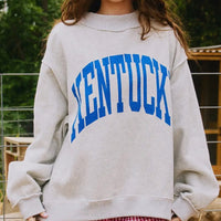 Reversible grey Kentucky/ KY mock neck