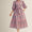 Floral button down tie midi dress