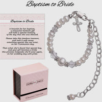 Baby to bride cross bracelet
