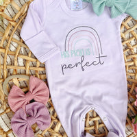 Baby Girl Romper | His Plans are Perfect Rainbow