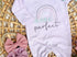 Baby Girl Romper | His Plans are Perfect Rainbow