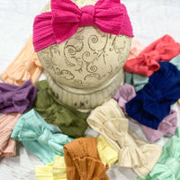 Cable Knit Bow Headbands
