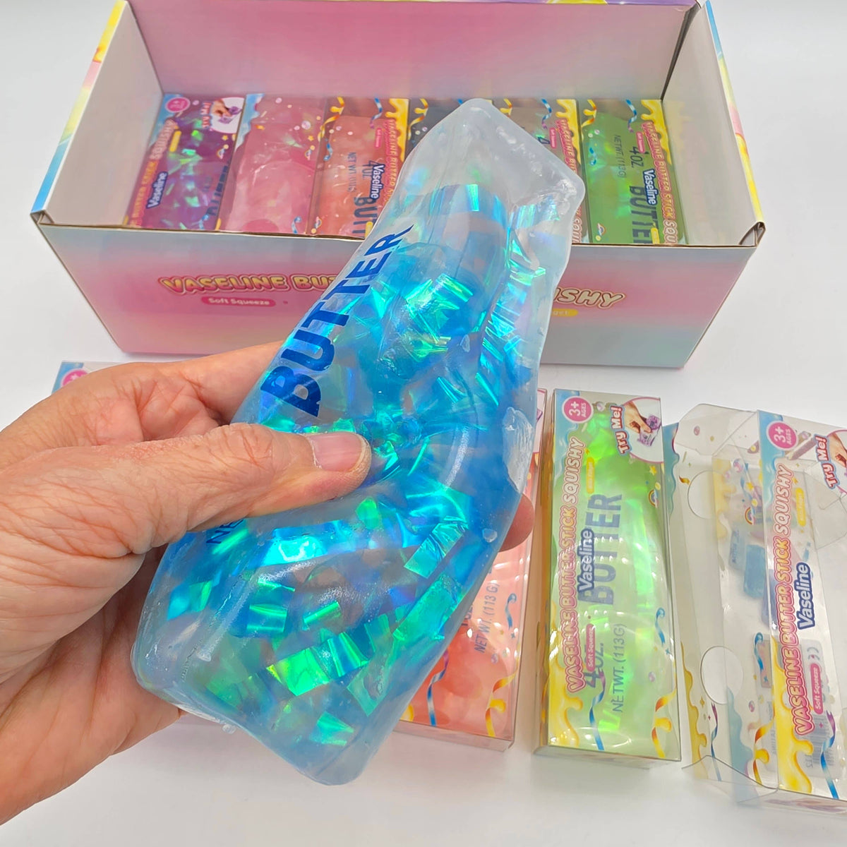 Vaseline Colorful Butter Stick Squishy - Coconut Oil Filled
