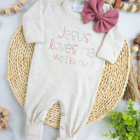 Baby Romper | Baby Girl Outfit - Jesus Loves Me