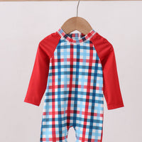 UPF 50 plaid Rashgaurd