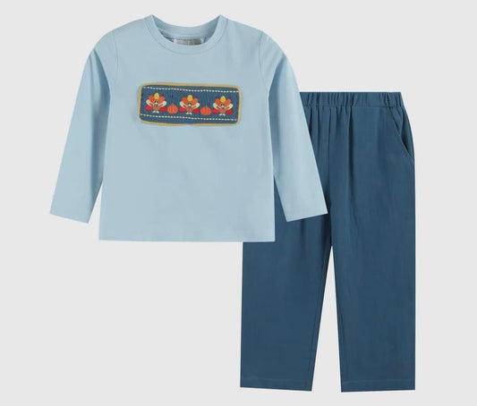 Turkey smocked boys set