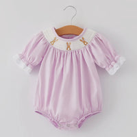 Smocked bunny bubble