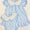 Blue gingham lace bubble