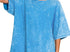 Acid wash boyfriend tee -ocean blue