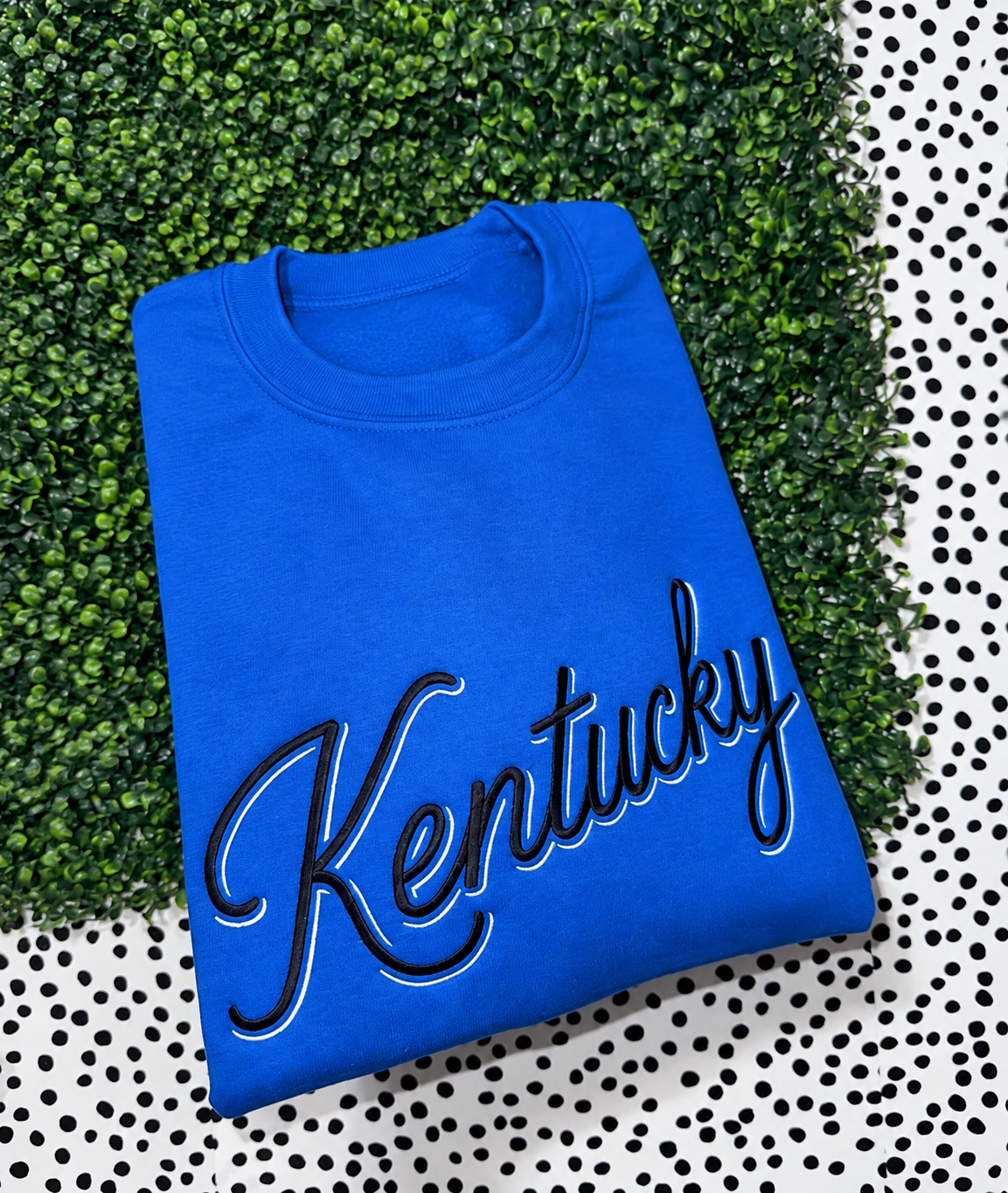 Blue Kentucky Embroidered Crewneck