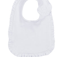 White ruffle bib