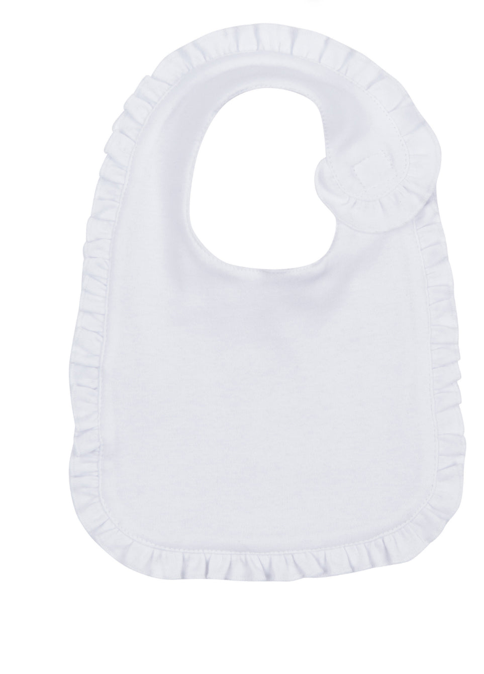 White ruffle bib