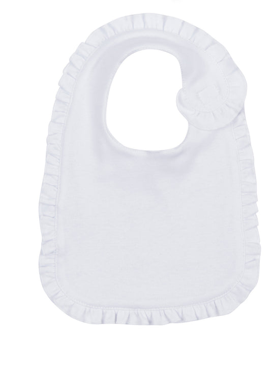 White ruffle bib
