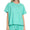 Solid mint short set