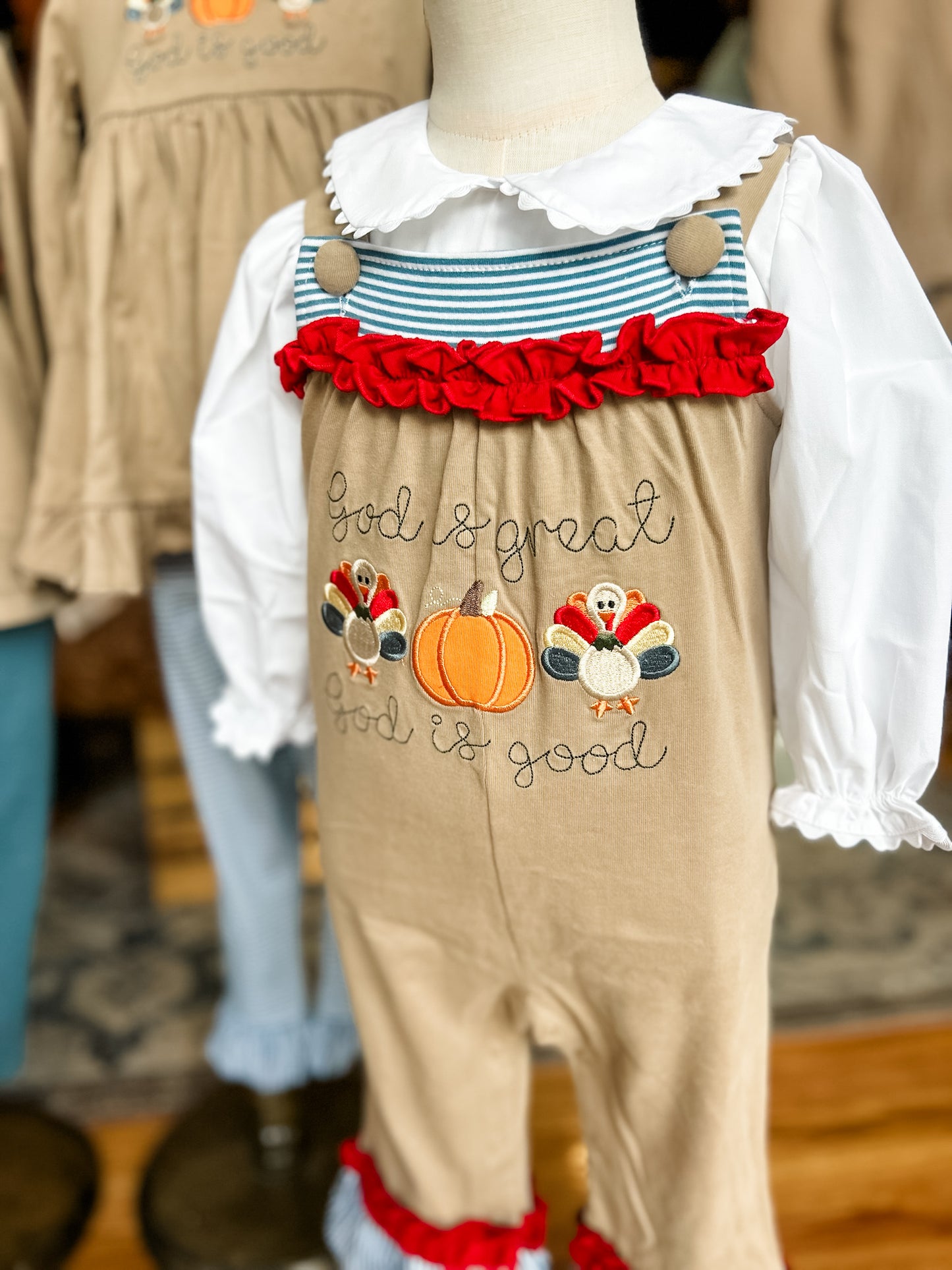 God is great girls romper