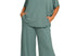 Curvy sized ribbed pant set- Jade