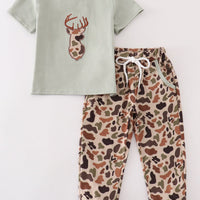 Camo deer jogger set