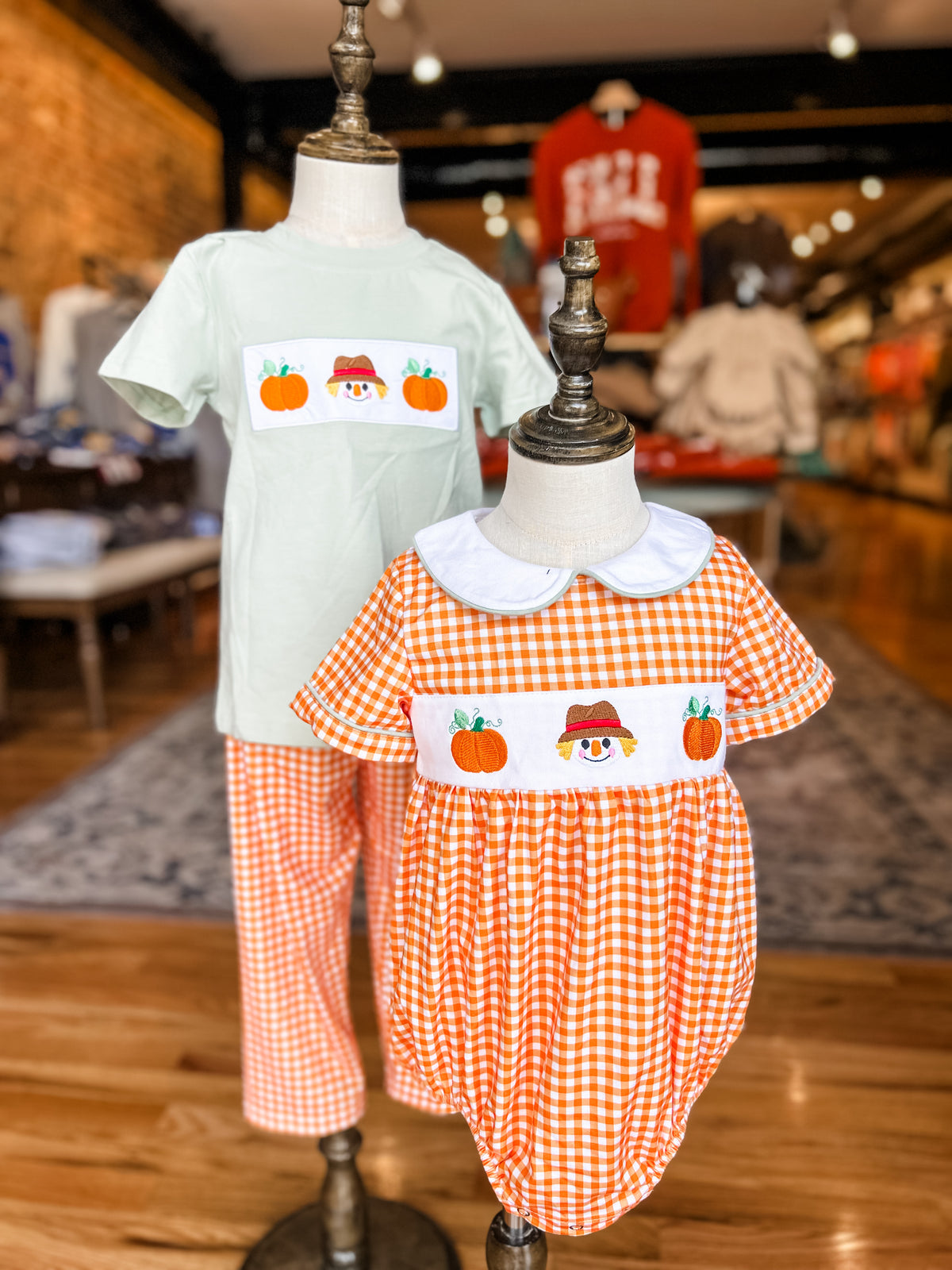 Pumpkin scarecrow boys set