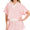 Pink Collar striped short set
