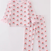 Pink Santa girls set