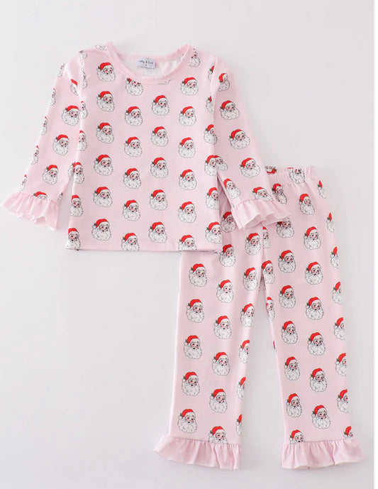 Pink Santa girls set