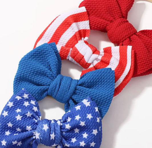 Patriotic Nylon Bow Set