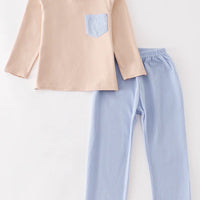 Blue corduroy Pant set
