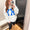 Reversible blue KY Mock neck