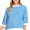 Blue Striped 3/4 sleeve top