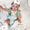 Green gingham bunny bubble